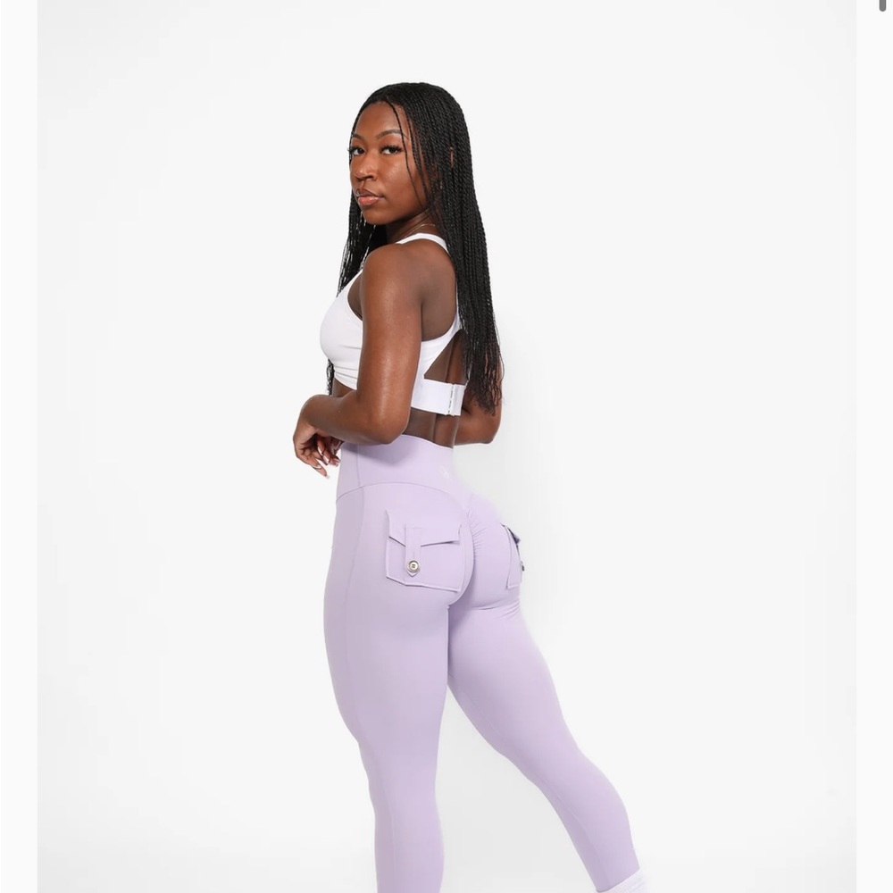 Womens Allure the Brand Lavender High-Waisted Pocket Leggings